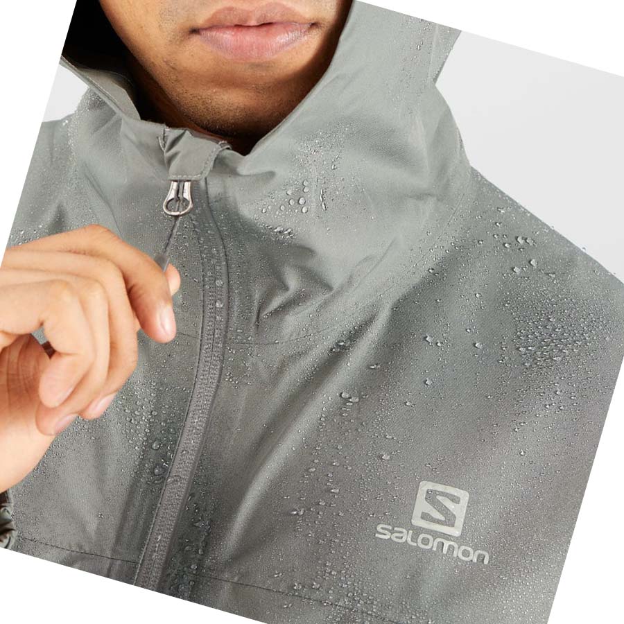 Salomon OUTLINE GORE-TEX WATERPROOF 2.5 LAYERS Erkek Ceket Zeytin Yeşili | TR 3282TCE